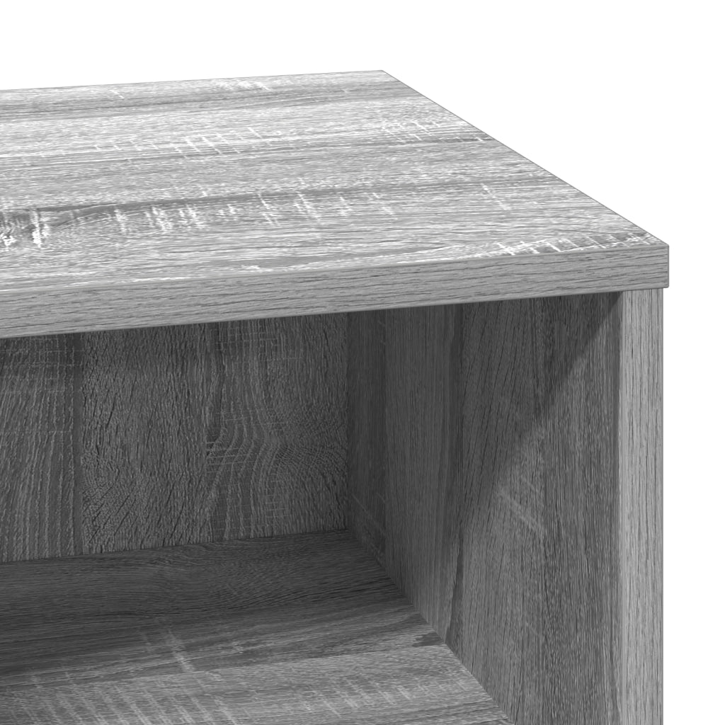 Comodino con LED Grigio Sonoma 50x34,5x50 cm