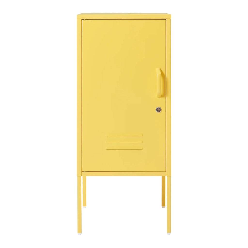 Comodino comodino cassettiera mobile contenitore 82 x 35 x 35 cm acciaio giallo 03_0011007
