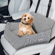 Autostoel per piccoli cani - Cuscino rimovibile e lavabile, cintura di sicurezza e compartimenti di stoccaggio