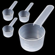 Set di Dose Metri 4 pezzi - Calibri 10/20/30/40 ml - Translucido - Plastica - Dose Metri per Polvere/Liquido