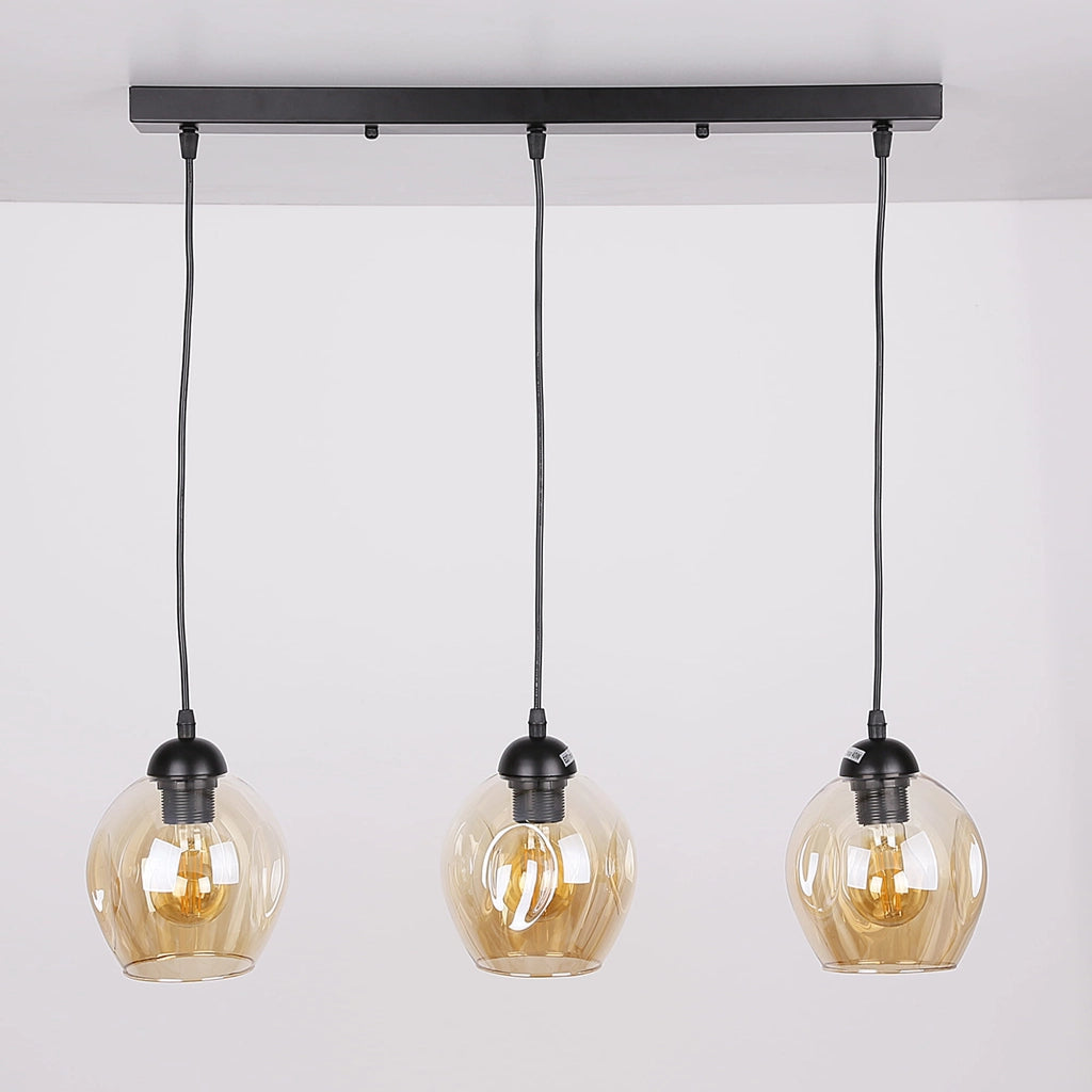 Lampadario Candellux ASPA 3 luci E27 40W nero bronzo
