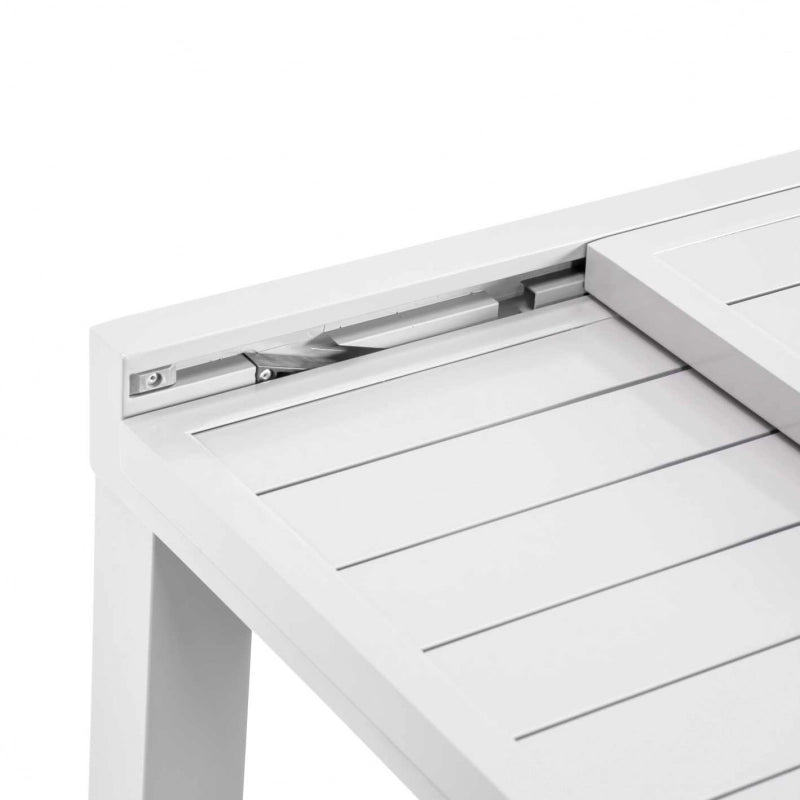 Tavolo alluminio sullivan allungabile bianco cm 90/180x90h73