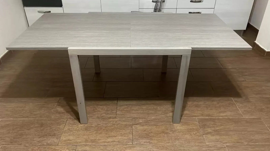 Tavolo allungabile tortora moderno 90x90x75h (664) - Mobili 2G