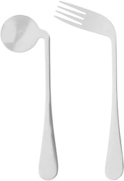 Accessori da tavola in acciaio inossidabile - Scolapasta con forchetta - Utensili per la tavola - Idoneo per persone anziane - Tavola da pranzo - Manicotto autofinanziante