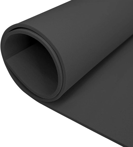 Piastra schiacciante EVA 2 mm - Nero - 350 mm x 1600 mm - Cosplay - Attività di bricolage - Progetti di fai da te - Gomma schiuma