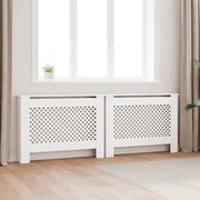 Coperture per Radiatori 2 pz Bianche 112x19x81,5 cm in MDF