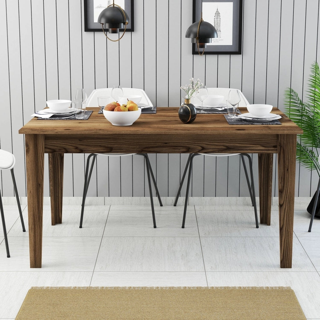 Tavolo da pranzo in legno "Milan500" - 145 x 88 x 75 cm - Marrone