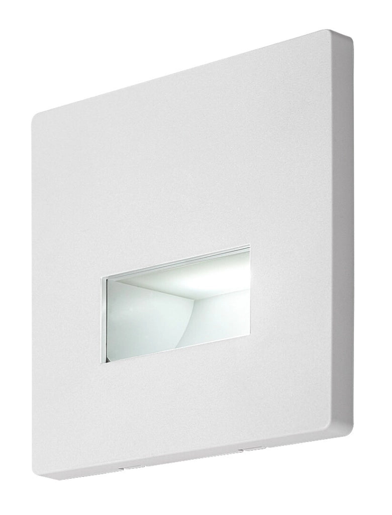 Faretto segnapasso Lunca LED IP20 bianco quadrato Rabalux