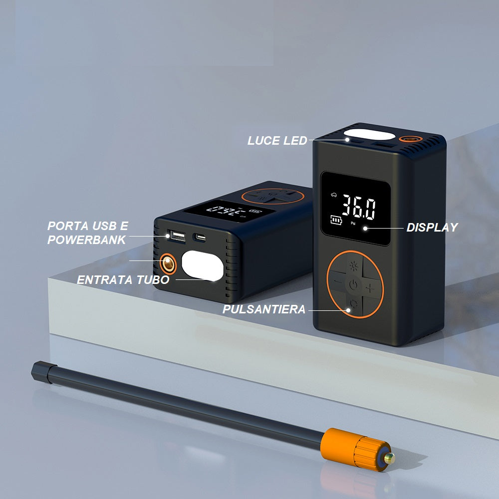 Compressore aria portatile cordless 8v