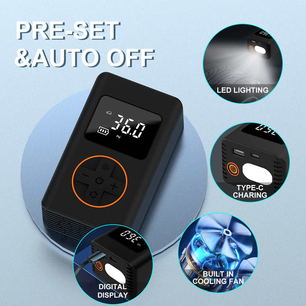 Compressore aria portatile cordless 8v