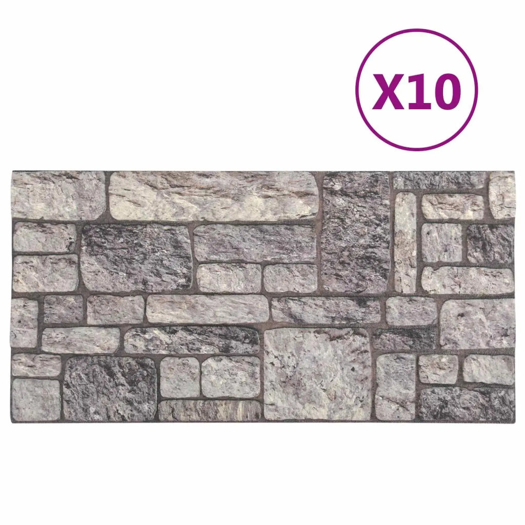 Pannelli da parete 10 pz Grigio e Bianco 100 x 50 cm CFW6677215