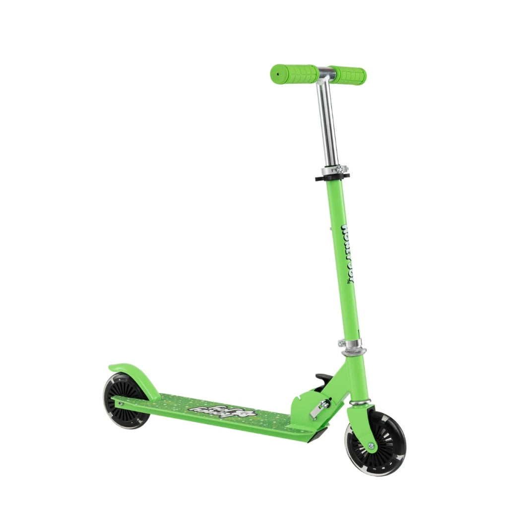 Monopattino pieghevole per bambini 66 x 33 x 80 cm ruote lampeggianti manubrio regolabile design moderno alluminio verde 20_0018004