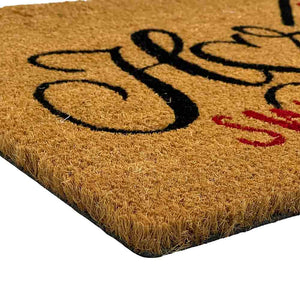 Zerbino rettangolare in fibra di cocco scritta Sweet Home 40x60 cm per ingresso