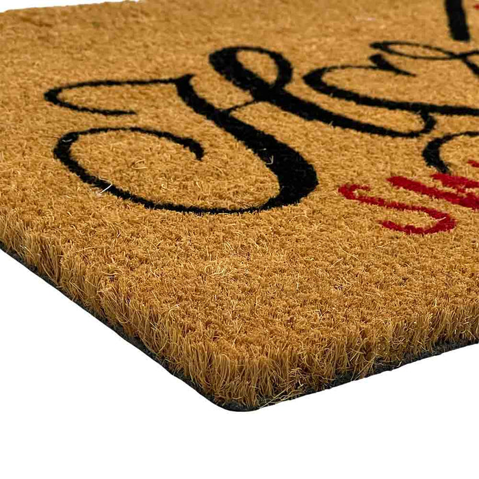 Zerbino rettangolare in fibra di cocco scritta Sweet Home 40x60 cm per ingresso