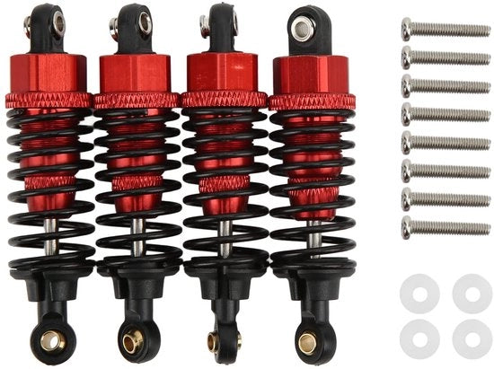 Sistema di Dampening in Lega di Alluminio - RC - Regolabile - Duraturo - Leggero - 4 Pezzi con Viti - Demper RC