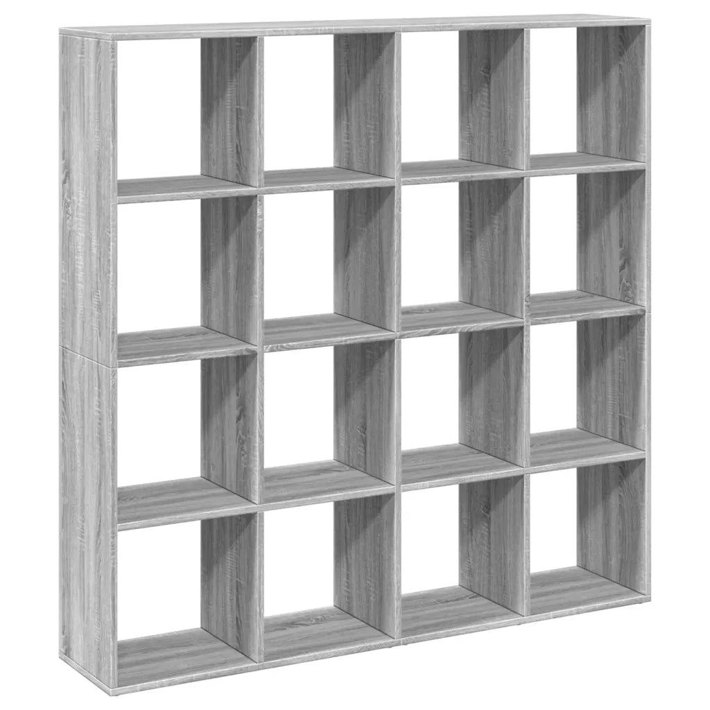 Libreria-Scaffale per Libri-Mobile di Stoccaggio Grigio Sonoma 137,5x29x137,5 cm in Legno Multistrato