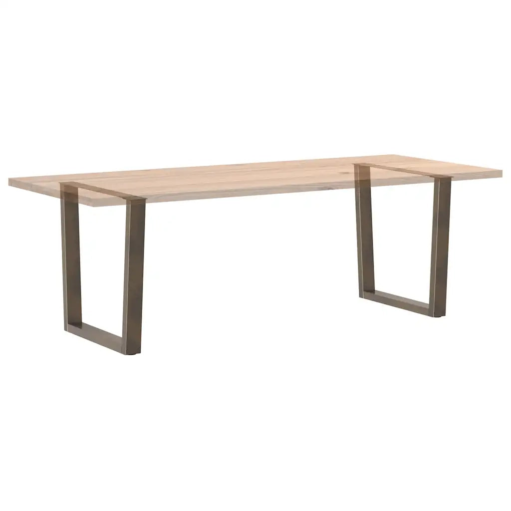 Gambe per tavolo da pranzo a forma di V 2 pz in acciaio naturale 90x(72-73,3) cm 4012655