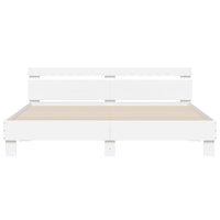 Giroletto con Testiera e LED Bianco 200x200 cm 3207518