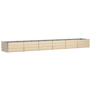 Fioriera moderna 480 x 80 x 45 cm per interni/esterni design industriale acciaio avorio 02_0059152