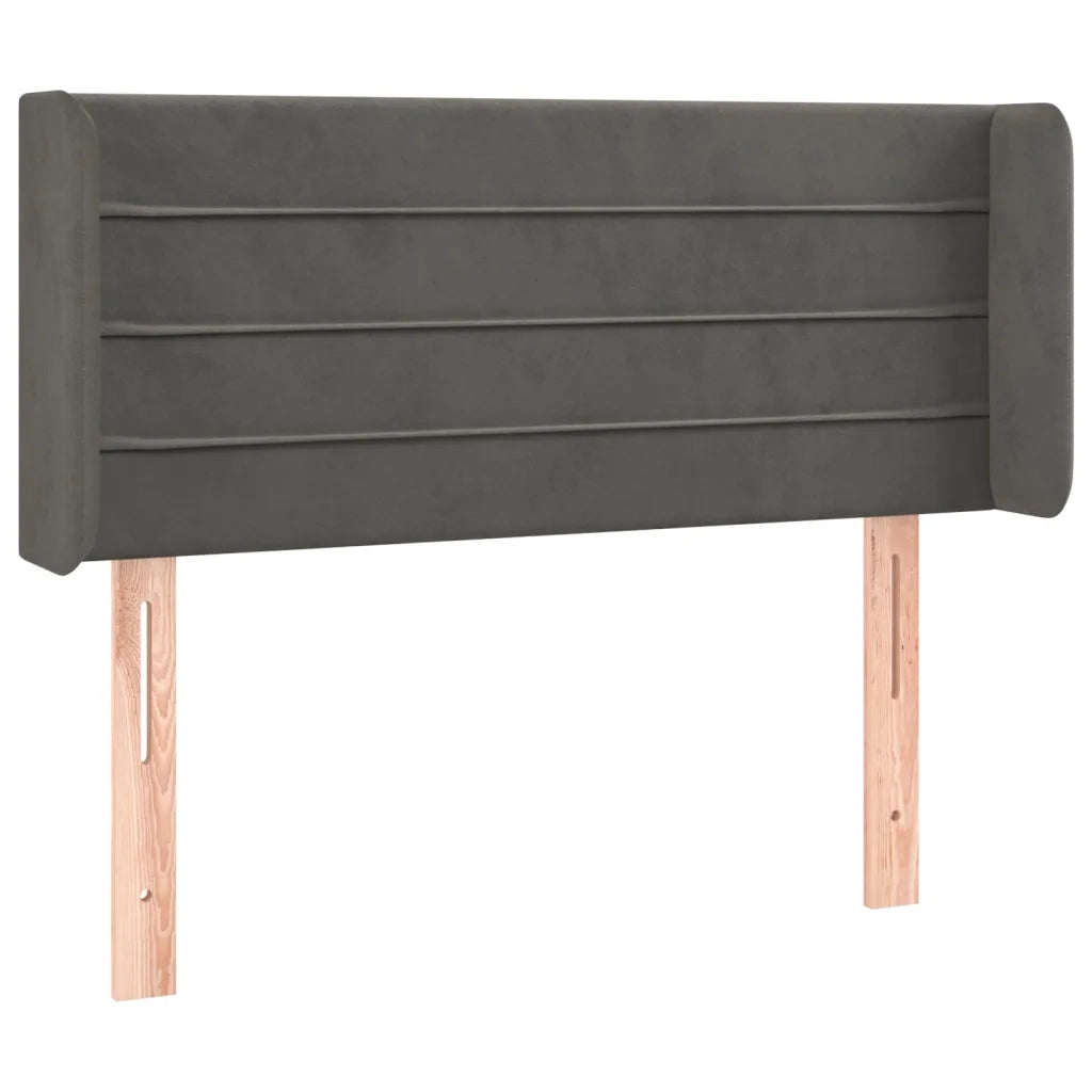 Testiera ad Orecchio Grigio Scuro 83x16x78/88 cm in Velluto 3118939