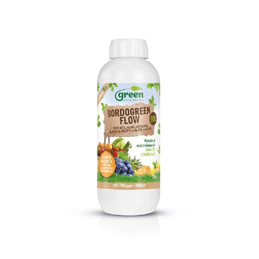 CONCIME curativo fugicida LIQUIDO BIOLOGICO BORDOGREEN funghi FLOW GREEN 1 LT