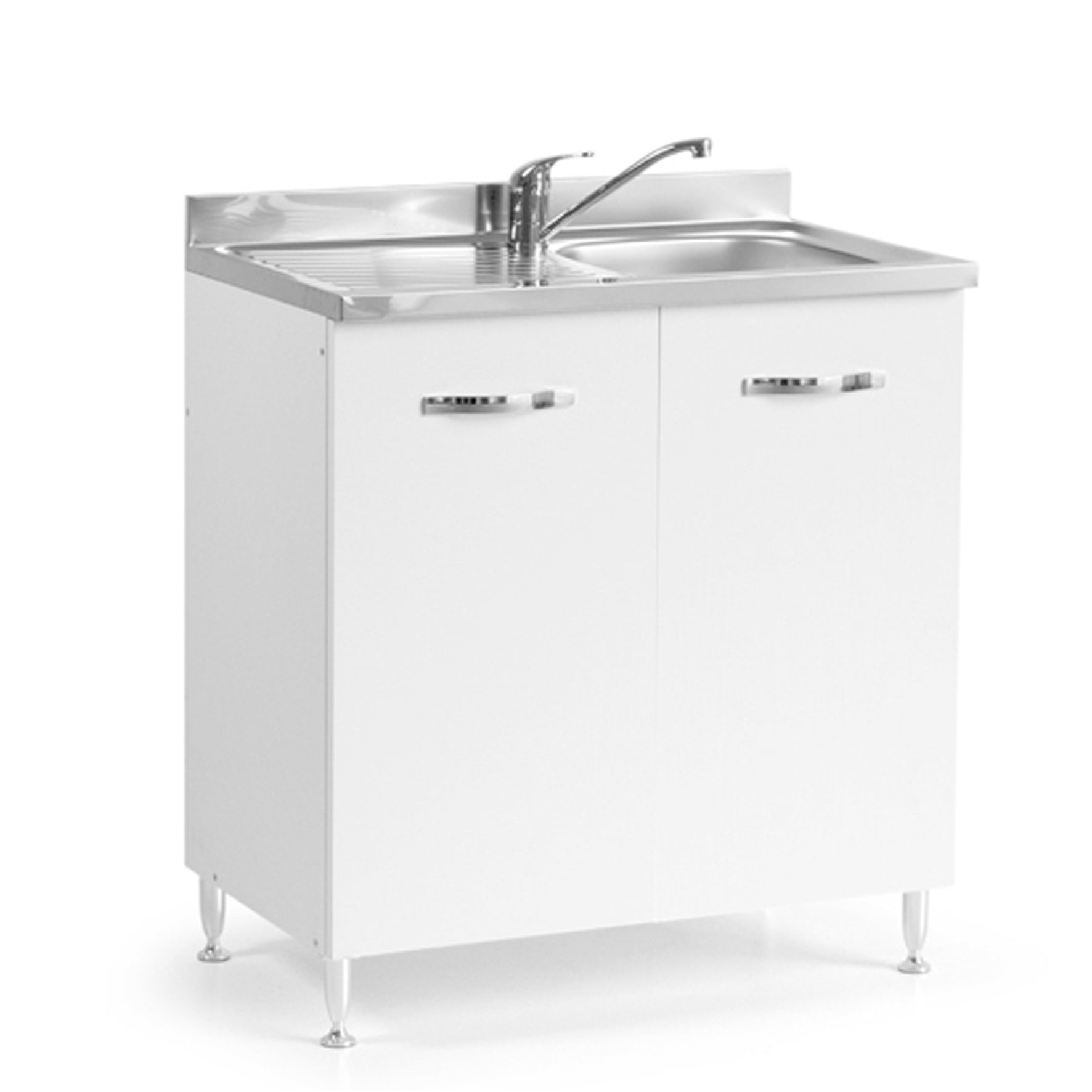 MOBILE SOTTOLAVELLO 80X50XH85CM BIANCO FRASSINATO