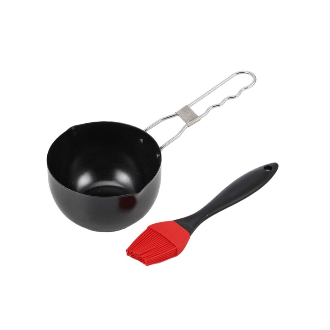 PENTOLINO PER SALSE CON PENNELLO IN SILICONE.