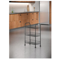 CARRELLO LUGANO 3 PIANI 41X23XH63CM NERO