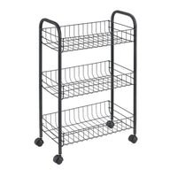CARRELLO LUGANO 3 PIANI 41X23XH63CM NERO