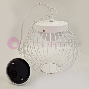 CAGE BIANCO Sospensione LED per Esterno Design Moderno
