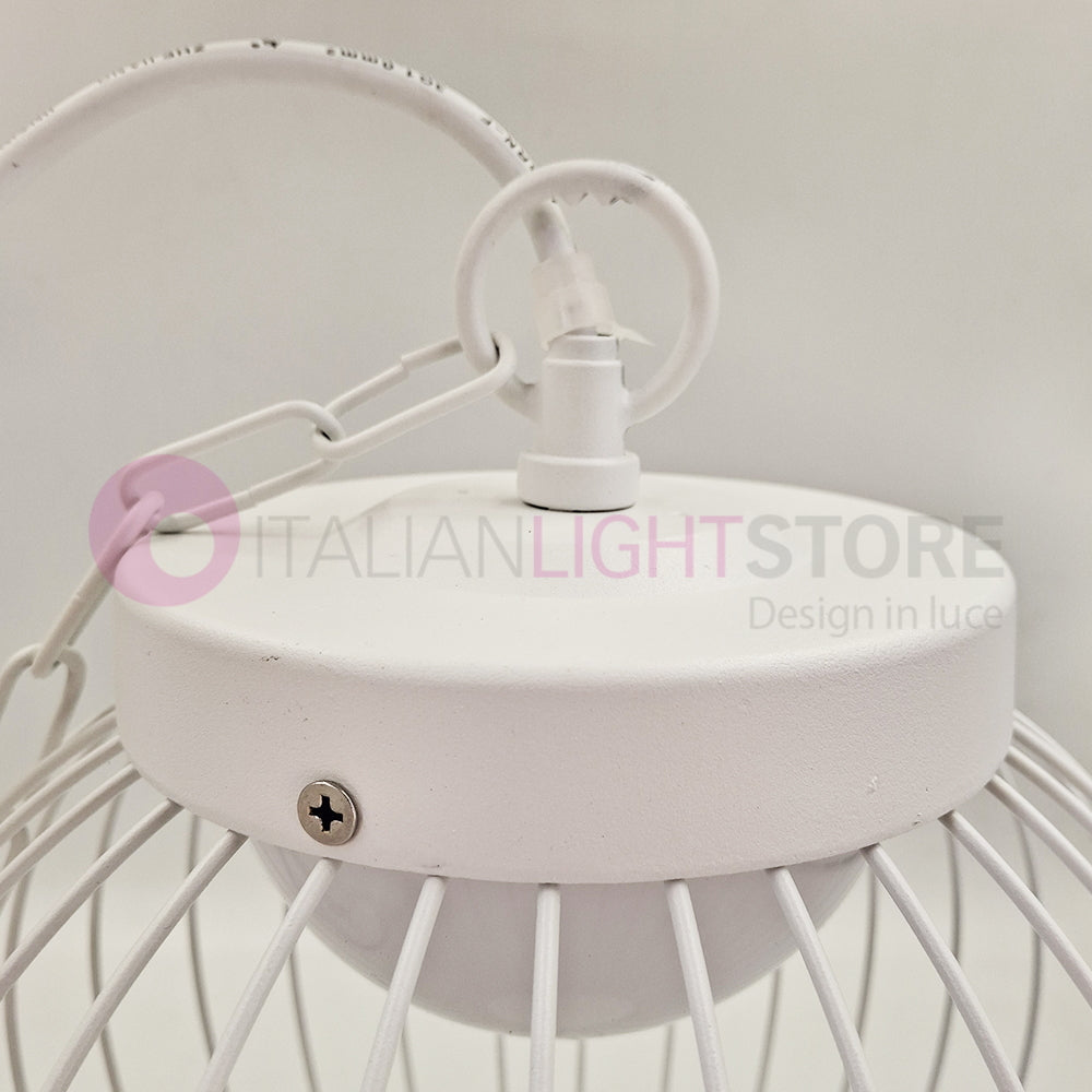 CAGE BIANCO Sospensione LED per Esterno Design Moderno