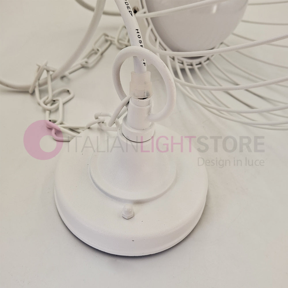 CAGE BIANCO Sospensione LED per Esterno Design Moderno