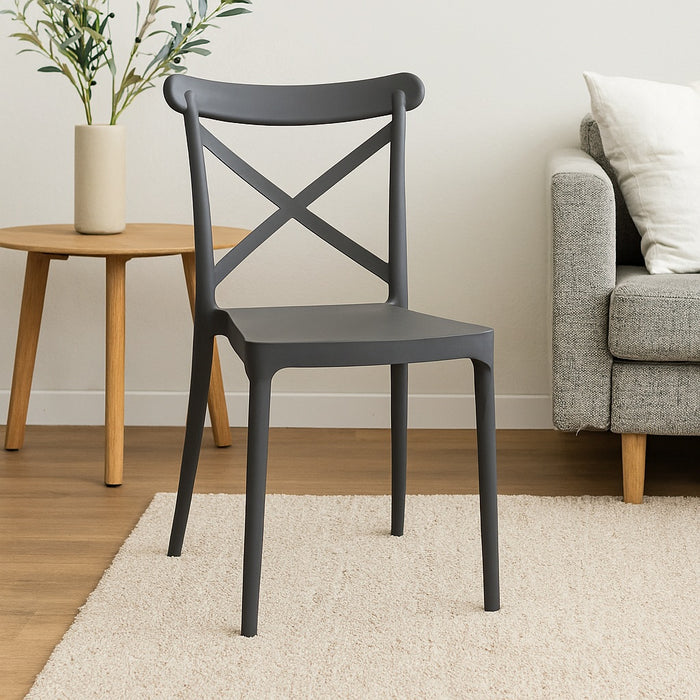 SEDIA DEVA 47X53,5XH81,5CM GRIGIA.