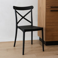 SEDIA DEVA 47X53,5XH81,5CM NERA.