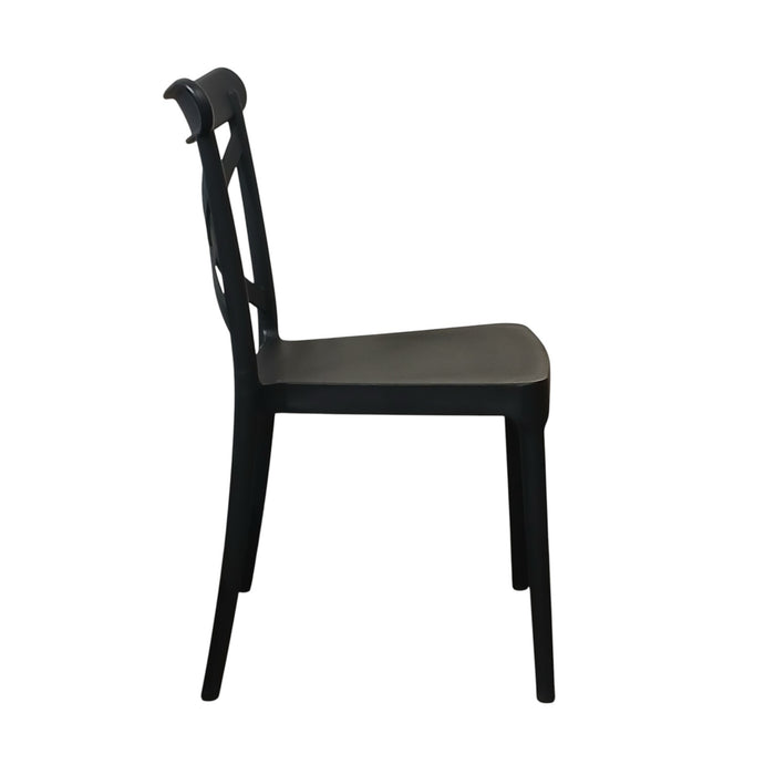 SEDIA DEVA 47X53,5XH81,5CM NERA.