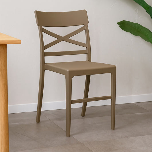 SEDIA CLIZIA 44X51XH84CM BEIGE KHAKI.