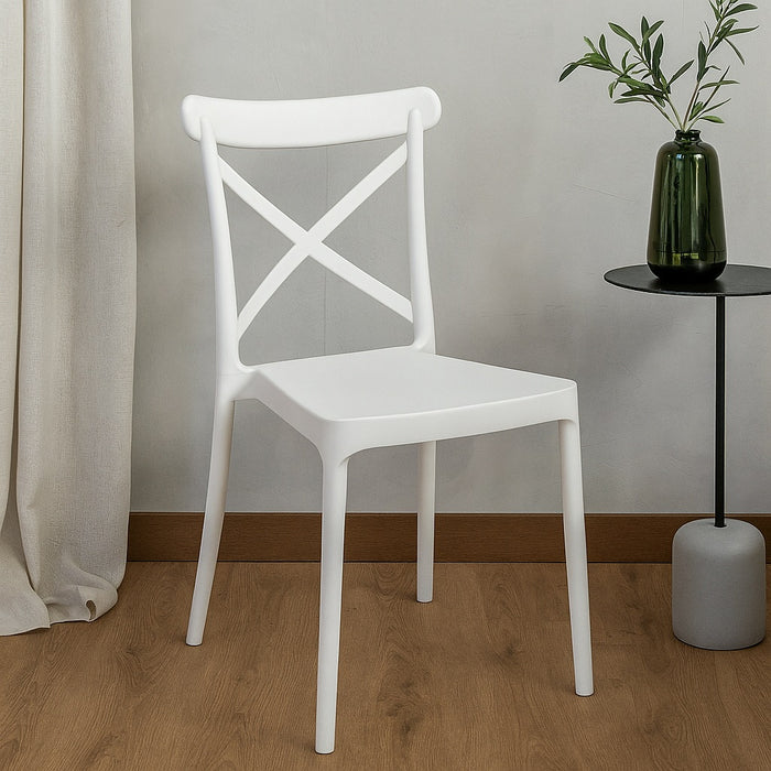 SEDIA DEVA 47X53,5XH81,5CM BIANCA.