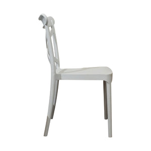 SEDIA DEVA 47X53,5XH81,5CM BIANCA.