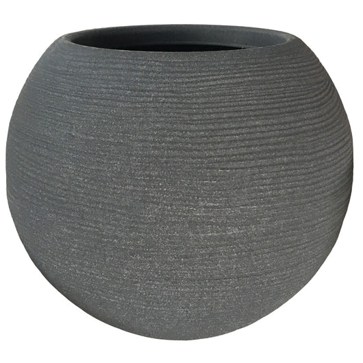 VASO CASPO' RIGATO SHABBY D.30XH24CM GHISA