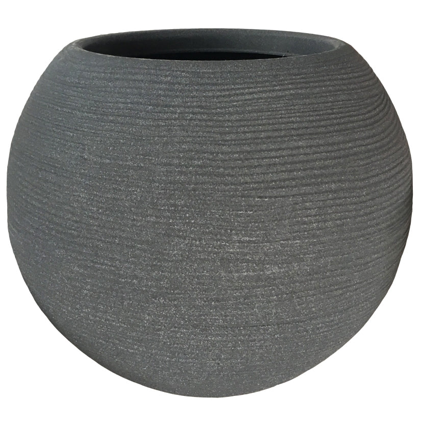 VASO CASPO' RIGATO SHABBY D.30XH24CM GHISA