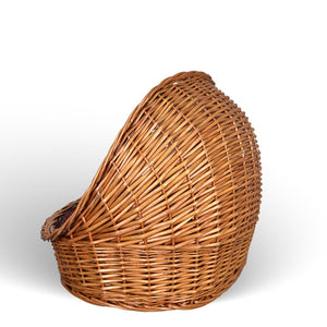 Cuccia lettiera in vimini con cuscino cesta lettino per animali 54x40x44 medium