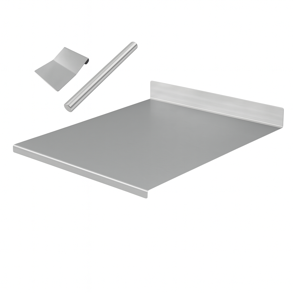 ZOIMANIA - Spianatoia con Tarocco e Mattarello - Inox - Cucina - Profondità 50 Dimensione Spianatoia: L 110 x P 50 x 7cm x 3cm