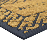 Zerbino rettangolare Welcome in fibra di cocco e gomma fantasia rombi 45x75 cm