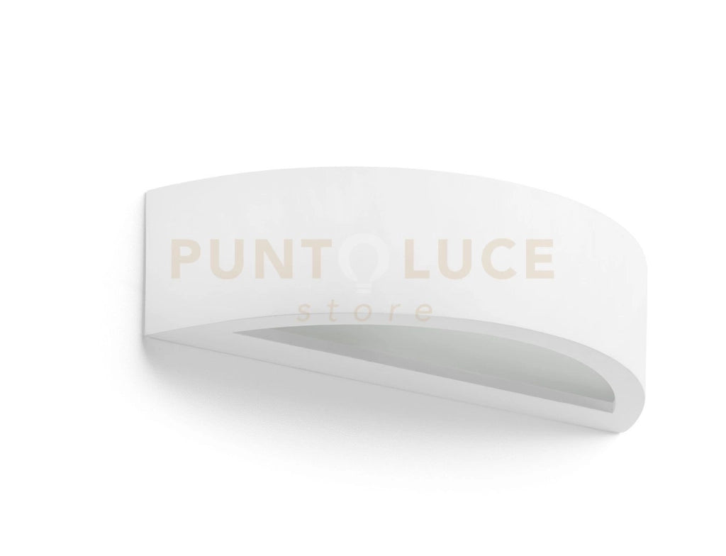 Andros applique a parete in gesso bianco 1 luce attacco E27 30x7,5cm