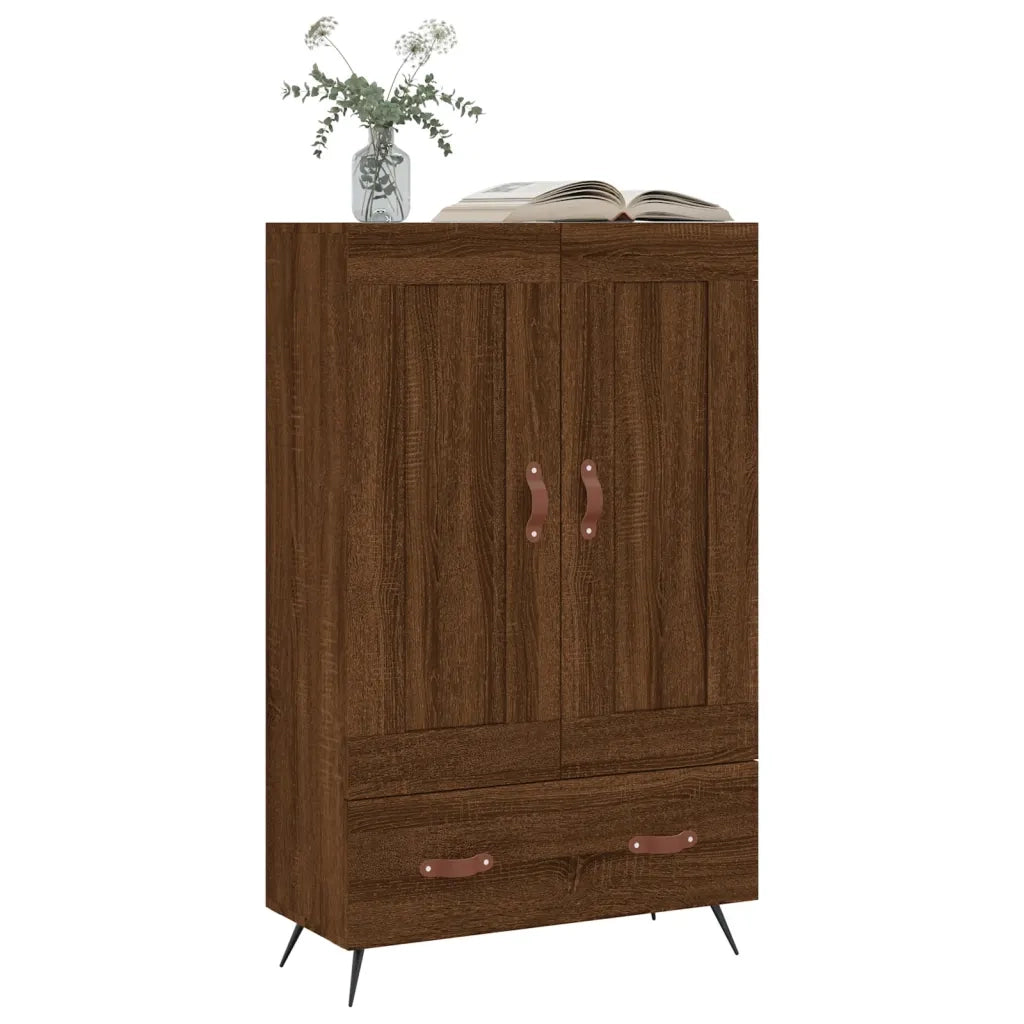 Credenza Rovere Marrone 69,5x31x115 cm in Legno Multistrato 830299