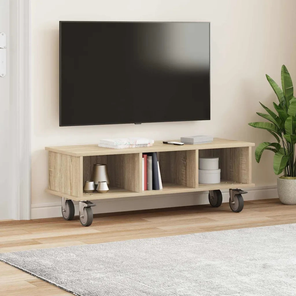 Supporto TV Rovere Sonoma 100 x 35 x 35 cm Legno multistrato 891034