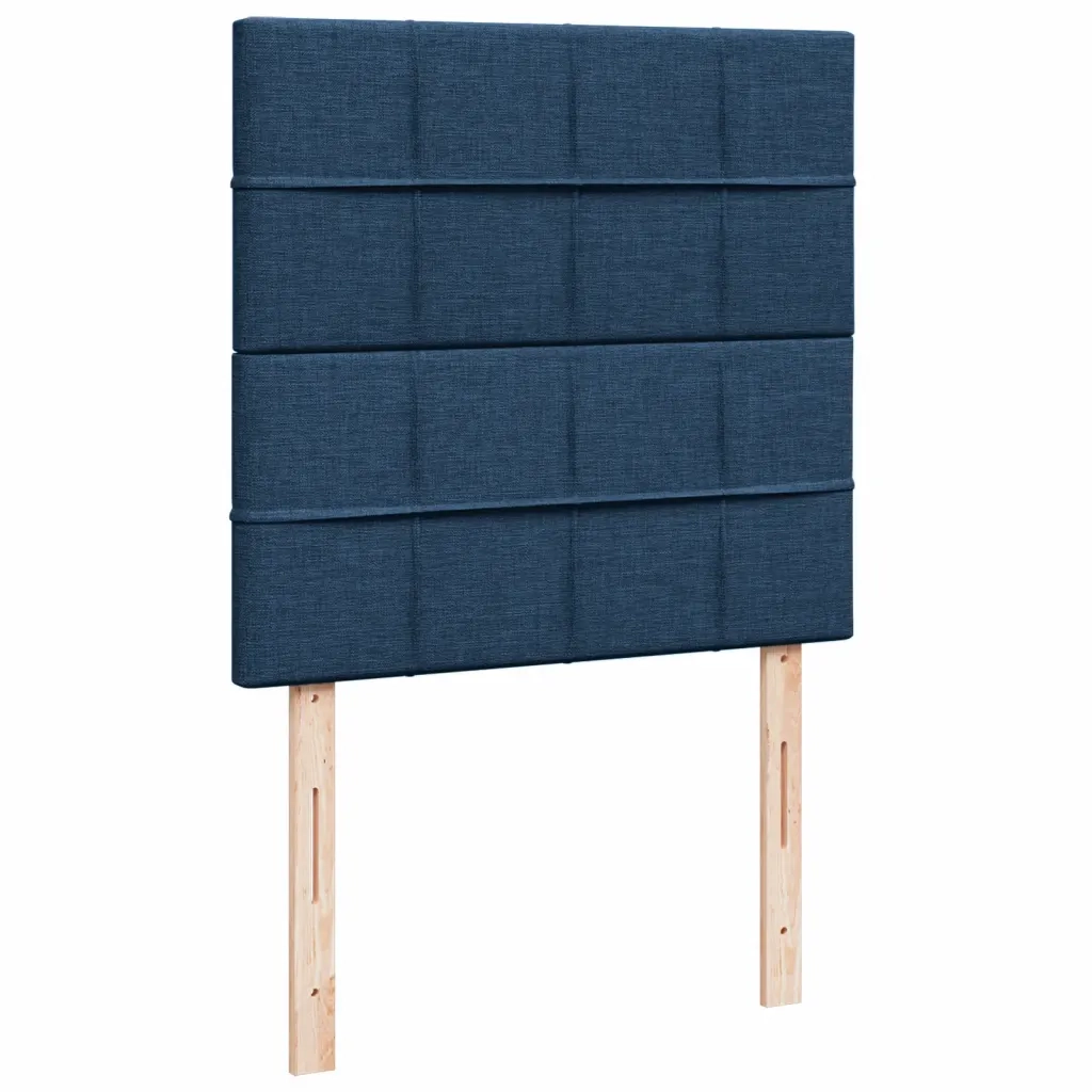 Letto singolo | Letto per adulti | Giroletto a Molle con Materasso Blu 100x200 cm in Tessuto