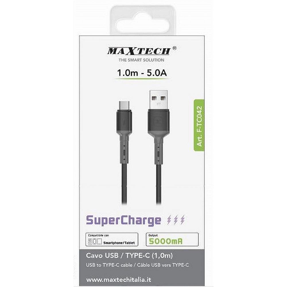 Trade Shop - Cavo Usb A Type-c Supercharge Ricarica Dati 1mt 5a Per Smartphone Tablet F-tc042 -