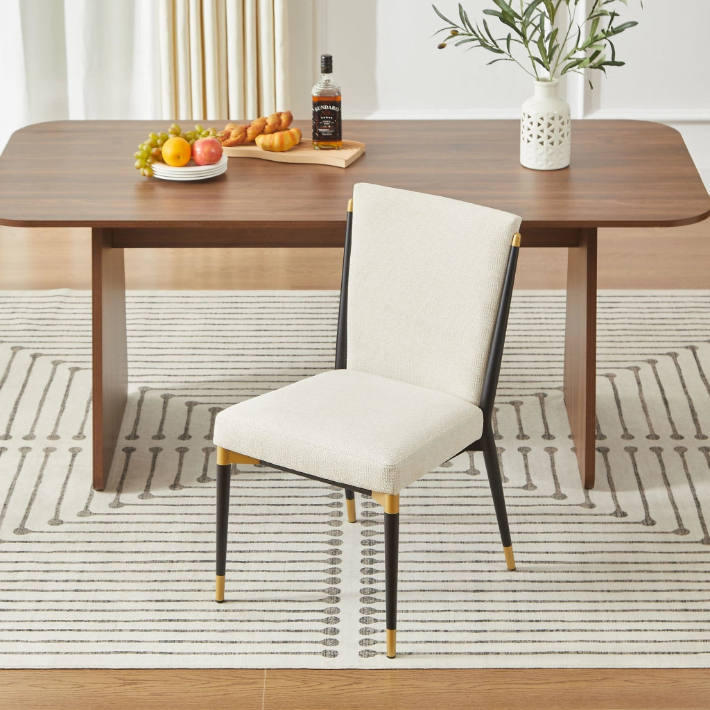 SEDIE Set da 2 pezzi in tessuto beige con gambe regolabili in altezza