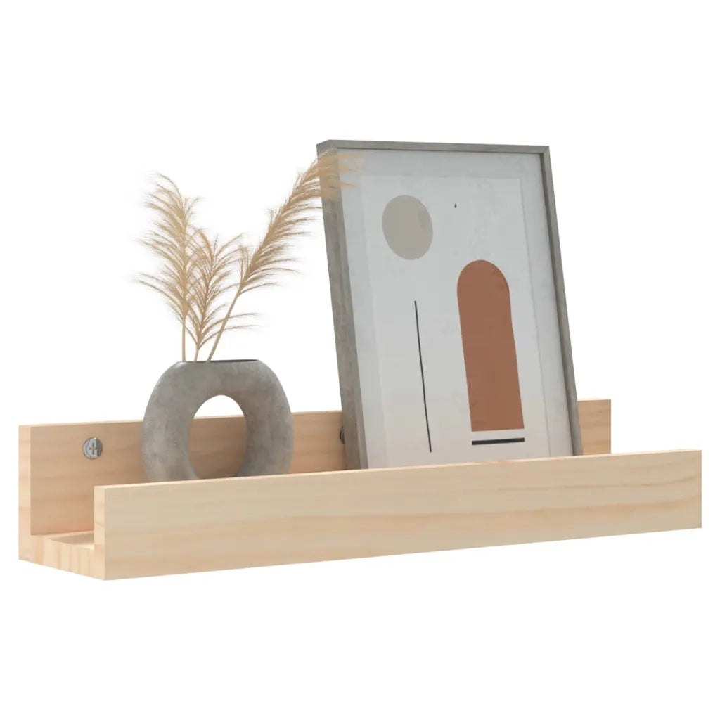 Mensole da Parete 2 pz 50x12x9cm in Legno Massello di Pino 823584